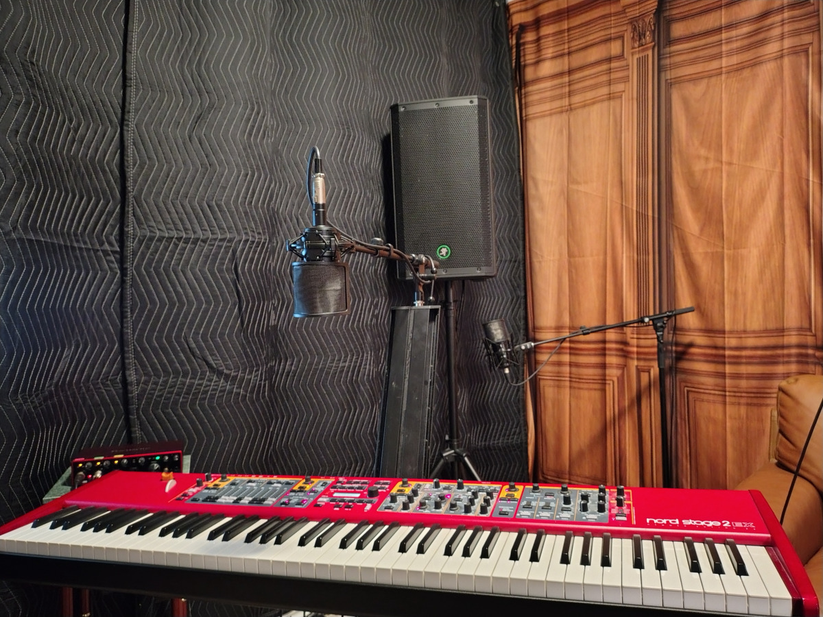 voiceover microphone in booth